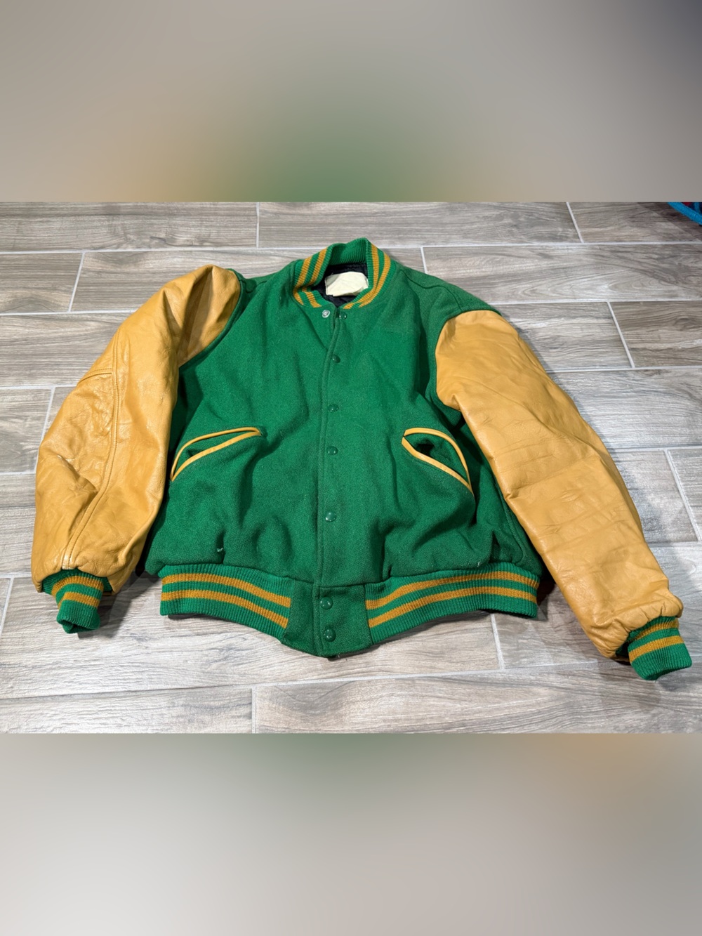 Vintage 80s Varsity Wool Jacket 44L